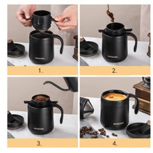 Load image into Gallery viewer, 350/500ML stainless steel coffee mug mug vacuum mug outdoor car travel mug ladies mug insulation 6-12 hours water cup thermos
