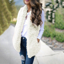 Load image into Gallery viewer, Ladies Women Sexy Lady Faux-Fur' Solid Casual Sleeveless Warm Vest Waistcoat
