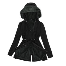 Load image into Gallery viewer, Ladies  Lining Coat Womens Winter Warm Thick Long Jacket Hooded Overcoat
