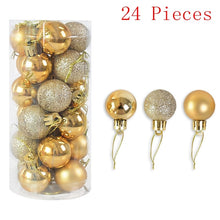 Load image into Gallery viewer, 36Pcs Rose Gold Plastic Christmas Balls Ornament 4cm Hang Pendant Ball Indoor New Year Xmas Tree Decor Home Christmas Decoration

