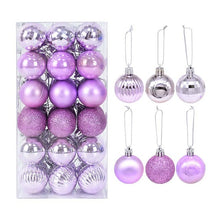Load image into Gallery viewer, 36Pcs Rose Gold Plastic Christmas Balls Ornament 4cm Hang Pendant Ball Indoor New Year Xmas Tree Decor Home Christmas Decoration
