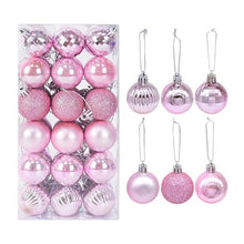 Load image into Gallery viewer, 36Pcs Rose Gold Plastic Christmas Balls Ornament 4cm Hang Pendant Ball Indoor New Year Xmas Tree Decor Home Christmas Decoration
