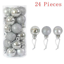 Load image into Gallery viewer, 36Pcs Rose Gold Plastic Christmas Balls Ornament 4cm Hang Pendant Ball Indoor New Year Xmas Tree Decor Home Christmas Decoration
