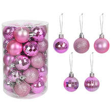 Load image into Gallery viewer, 36Pcs Rose Gold Plastic Christmas Balls Ornament 4cm Hang Pendant Ball Indoor New Year Xmas Tree Decor Home Christmas Decoration
