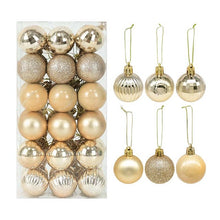 Load image into Gallery viewer, 36Pcs Rose Gold Plastic Christmas Balls Ornament 4cm Hang Pendant Ball Indoor New Year Xmas Tree Decor Home Christmas Decoration
