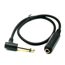 Load image into Gallery viewer, 6.35MM MONO MALE TO FEMALE TO PATCH CABLE- 1/4" GUITAR LEAD 90 DEGREE RIGHT ANGLE Audio Cable
