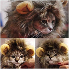 Load image into Gallery viewer, Pet Funny Lion Headgear Halloween Christmas Dog Cat Dress Up Costume Lions Mane Wig
