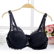 Load image into Gallery viewer, Women Lace Bra Deep V Push Up Brassiere Shaping Padded Bras Underwear Embroidery Lingerie Plus Size Bra
