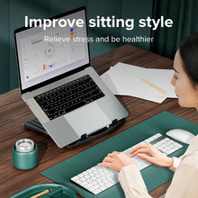 Load image into Gallery viewer, Foldable Laptop Stand with Heat-Vent Portable Adjustable Notebook Riser with Phone Holder for 12-17 Inch Laptop Computer Tablet Bracket
