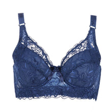 Load image into Gallery viewer, Women Embroidery Bra Anti-sag Gathered Bra Underwire Breathing Adjustable Bra Push-up Bras Plus Size 80B-105D
