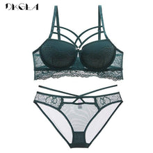 Load image into Gallery viewer, DKGEA Top Sexy Bra Push Up Brassiere Bandage Black Women Underwear Set Lace
