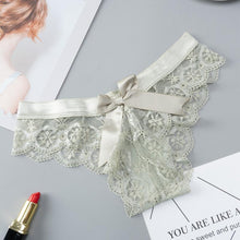 Load image into Gallery viewer, Lady Amazing Lingerie Lace G String Underwear Female T-back Sexy Fashion Thong Ladies Back Bow Transparent Panties

