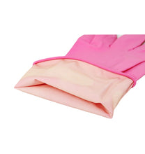 Load image into Gallery viewer, Latex Wear-Resistant Dishwashing Gloves Kitchen Household Laundry Floral Velvet Gloves Waterproof
