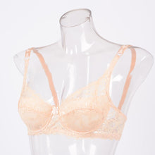 Load image into Gallery viewer, Women Sexy Bra Floral Lace Embroidery Transparent Super Thin Underwear Breathable Bras
