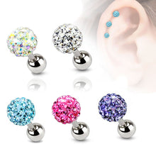 Load image into Gallery viewer, Ear Studs Austria Ear Bone Stud Tongue Pin Tongue Ring Women's Fully Jeweled Ball
