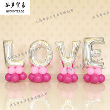 Load image into Gallery viewer, Love Letter Aluminum Balloon Column Wedding Room Wedding Qixi Birthday Decorations Arrangement Package
