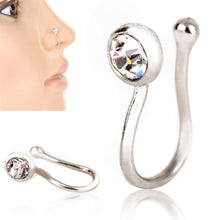 Load image into Gallery viewer, Piercing Jewelry Fashionable and Exquisite Nose Stud Diamond-Embedded Fake Nose Ring
