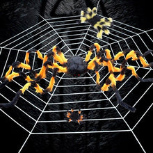 Load image into Gallery viewer, 1.5m Stretchy Spider Web Halloween Cobweb Terror Party Decoration Haunted Handing Room House Halloween Decoration for Home Yard
