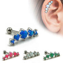 Load image into Gallery viewer, Piercing Jewelry New U-Shaped Fan-Shaped Chain Nose Ring Diamond Nose Chain Ornament
