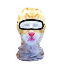 Load image into Gallery viewer, 3D Cat Animals Balaclava Motorcycle Breathable Anti-UV Full Face Mask Fishing Hiking Tiger Dog Bandana Summer Cycling Headwear
