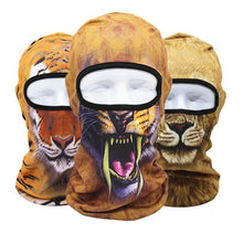 Load image into Gallery viewer, 3D Cat Animals Balaclava Motorcycle Breathable Anti-UV Full Face Mask Fishing Hiking Tiger Dog Bandana Summer Cycling Headwear
