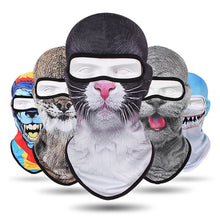 Load image into Gallery viewer, 3D Cat Dog Cute Animal Balaclava Motorcycle Motocross Moto Skiing Snowboard Hat Helmet Liner Biker Face Cap Cycling Headgear
