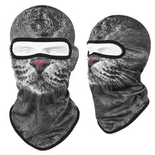 Load image into Gallery viewer, 3D Cat Dog Cute Animal Balaclava Motorcycle Motocross Moto Skiing Snowboard Hat Helmet Liner Biker Face Cap Cycling Headgear
