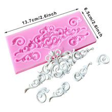 Load image into Gallery viewer, 3D Craft Baroque Scroll Relief Silicone Mold Cake Decorating Tools Fondant Chocolate Candy Gumpaste Mold Cupcake Frame Baking
