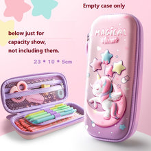 Load image into Gallery viewer, Pencil Case EVA Storage Box Lovely Pink Unicorn Cartoon Pen Bag for School Girl

