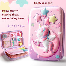 Load image into Gallery viewer, Pencil Case EVA Storage Box Lovely Pink Unicorn Cartoon Pen Bag for School Girl
