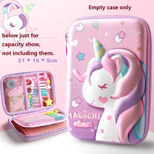 Load image into Gallery viewer, Pencil Case EVA Storage Box Lovely Pink Unicorn Cartoon Pen Bag for School Girl
