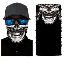 Load image into Gallery viewer, 3D Ghost Skull Bandana Neck Gaiter Head Shield Summer Hiking Scarves Tube Balaclava Scarves Breathable Sun Guard Headband Scarf
