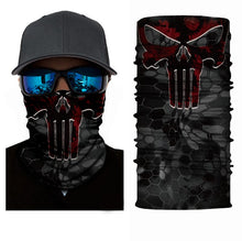 Load image into Gallery viewer, 3D Ghost Skull Bandana Neck Gaiter Head Shield Summer Hiking Scarves Tube Balaclava Scarves Breathable Sun Guard Headband Scarf
