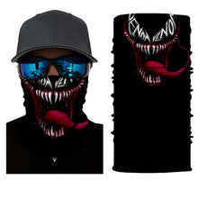 Load image into Gallery viewer, 3D Ghost Skull Bandana Neck Gaiter Head Shield Summer Hiking Scarves Tube Balaclava Scarves Breathable Sun Guard Headband Scarf
