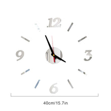 Load image into Gallery viewer, Wall Clock Large   Sticker Acrylic Silent Digital Big  Self adhesive   Modern Design for  Room Home Office Decor
