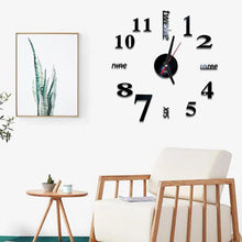 Load image into Gallery viewer, Wall Clock Large   Sticker Acrylic Silent Digital Big  Self adhesive   Modern Design for  Room Home Office Decor
