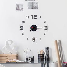 Load image into Gallery viewer, Wall Clock Large   Sticker Acrylic Silent Digital Big  Self adhesive   Modern Design for  Room Home Office Decor
