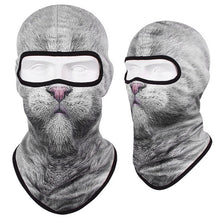 Load image into Gallery viewer, Neck Gaiters 3D Cat Dog Cute Animal Balaclava Motorcycle Motocross Moto Skiing Snowboard Hat Helmet Liner Biker Face Cap Cycling Headgear
