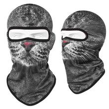 Load image into Gallery viewer, Neck Gaiters 3D Cat Dog Cute Animal Balaclava Motorcycle Motocross Moto Skiing Snowboard Hat Helmet Liner Biker Face Cap Cycling Headgear

