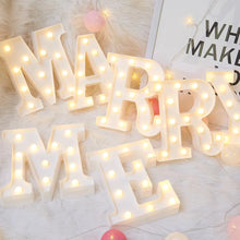 Load image into Gallery viewer, 3D LED Night Lamp 26 Letter 0-9 Digital Marquee Sign Alphabet Light Wall Hanging Lamp Indoor Decor Wedding Party
