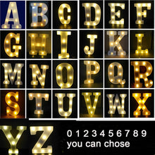 Load image into Gallery viewer, 3D LED Night Lamp 26 Letter 0-9 Digital Marquee Sign Alphabet Light Wall Hanging Lamp Indoor Decor Wedding Party
