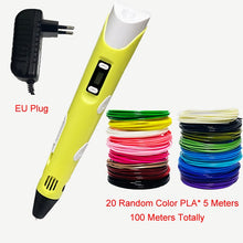 Load image into Gallery viewer, 3D Printing Pen 3D Pen OLED Display With 12 Color PLA/ABS Filaments 3D Drawing Printer For Kids/Adults Creative Design Drawing
