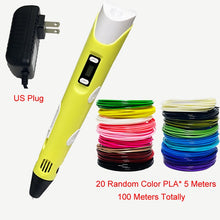 Load image into Gallery viewer, 3D Printing Pen 3D Pen OLED Display With 12 Color PLA/ABS Filaments 3D Drawing Printer For Kids/Adults Creative Design Drawing
