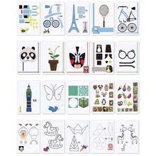 Load image into Gallery viewer, 3D Printing Pen Drawing Book Reusable Colorful 22/40 Patterns Thick Paper Clear Plate Painting Template for 3D Pen Kid Gifts
