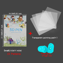 Load image into Gallery viewer, 3D Printing Pen Drawing Book Reusable Colorful 22/40 Patterns Thick Paper Clear Plate Painting Template for 3D Pen Kid Gifts
