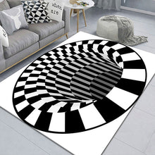 Load image into Gallery viewer, 3D Sewer Manhole Cover Horror Home Carpet Clown Trap Visual Carpet Living Room Floor Mat Halloween Decoration for Home
