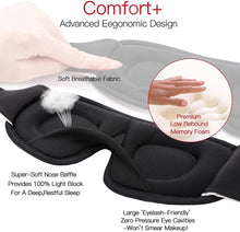 Load image into Gallery viewer, 3D Sleeping Mask Block Out Light Soft Padded Sleep Mask for Eyes Sleeping Aids Blindfold Eye Cover Sleep Patch Eye Relaxation
