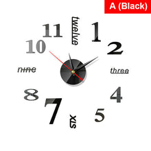 Load image into Gallery viewer, Wall Clock Mirror Roman Numbers   Stickers Elegant  Digital  s for Home Art Living Room Office Decoration Clock
