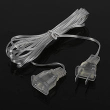 Load image into Gallery viewer, 3M EU US Power Extension Cable Plug Transparent Standard Power Extension Cord For Home Holiday Led String Light Christmas Lights
