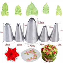 Load image into Gallery viewer, 3pcs/5pcs/7pcs Cream Pastry Decorating Tips Set Stainless Steel  Tulip Icing Piping Cake Nozzles Cupcake Baking Tools
